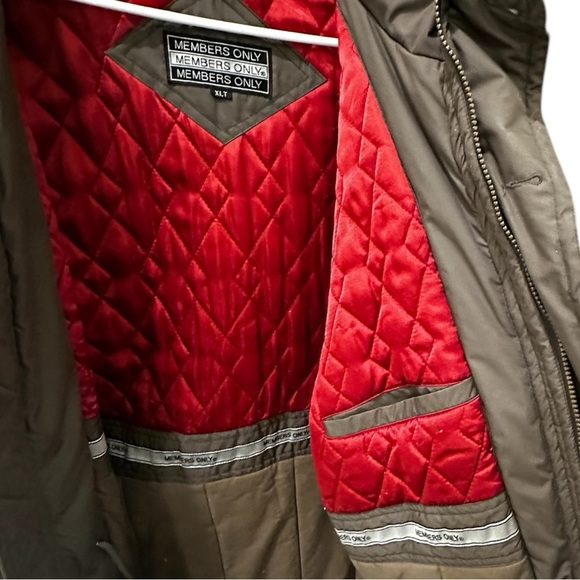 Vintage Members Only Brown Military Field Jacket - Picture 3 of 6